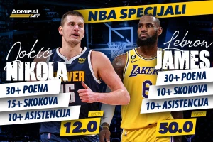 Fantastičan NBA specijal -Jokić i Lebron donose brutalne kvote!